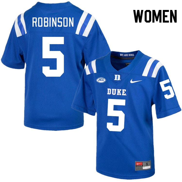 Women #5 Kimari Robinson Duke Blue Devils College Football Jerseys Stitched-Royal